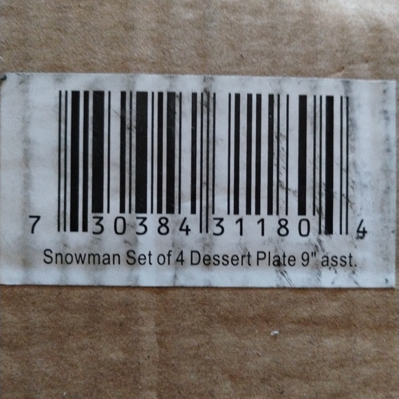 Certified International Holiday Magic Snowman 9" Dessert/Salad Plates, Set of 4 - Picture 7 of 7